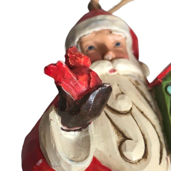 Jim Shore Santa Claus Christmas Ornament Cardinal  2014 Holiday Decor Folkart Ho - Picture 10 of 14